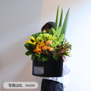フラワーアレンジメント・バーティカルタイプ【Orange×Yellow】11,000~16,500