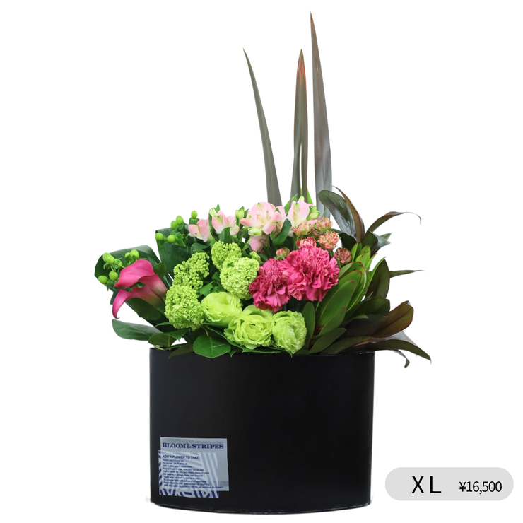 フラワーアレンジメント・バーティカルタイプ【Pink×Green】11,000~16,500