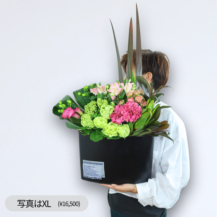 フラワーアレンジメント・バーティカルタイプ【Pink×Green】11,000~16,500